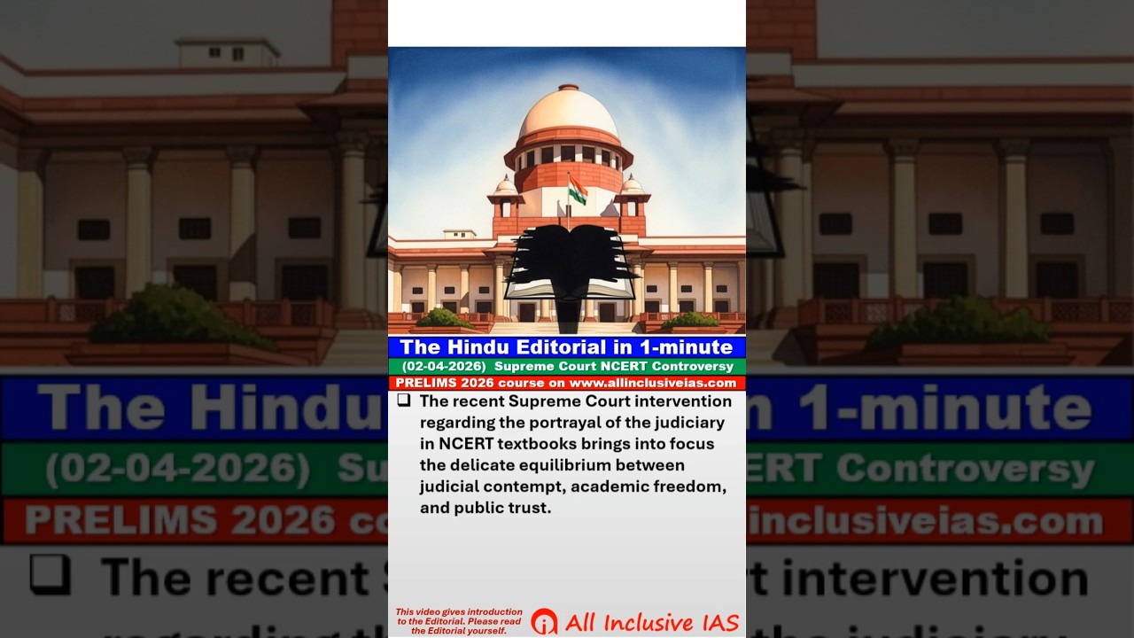 Editorial in 1 minute - The Hindu 02-04-2026 #civilservices #editorial
