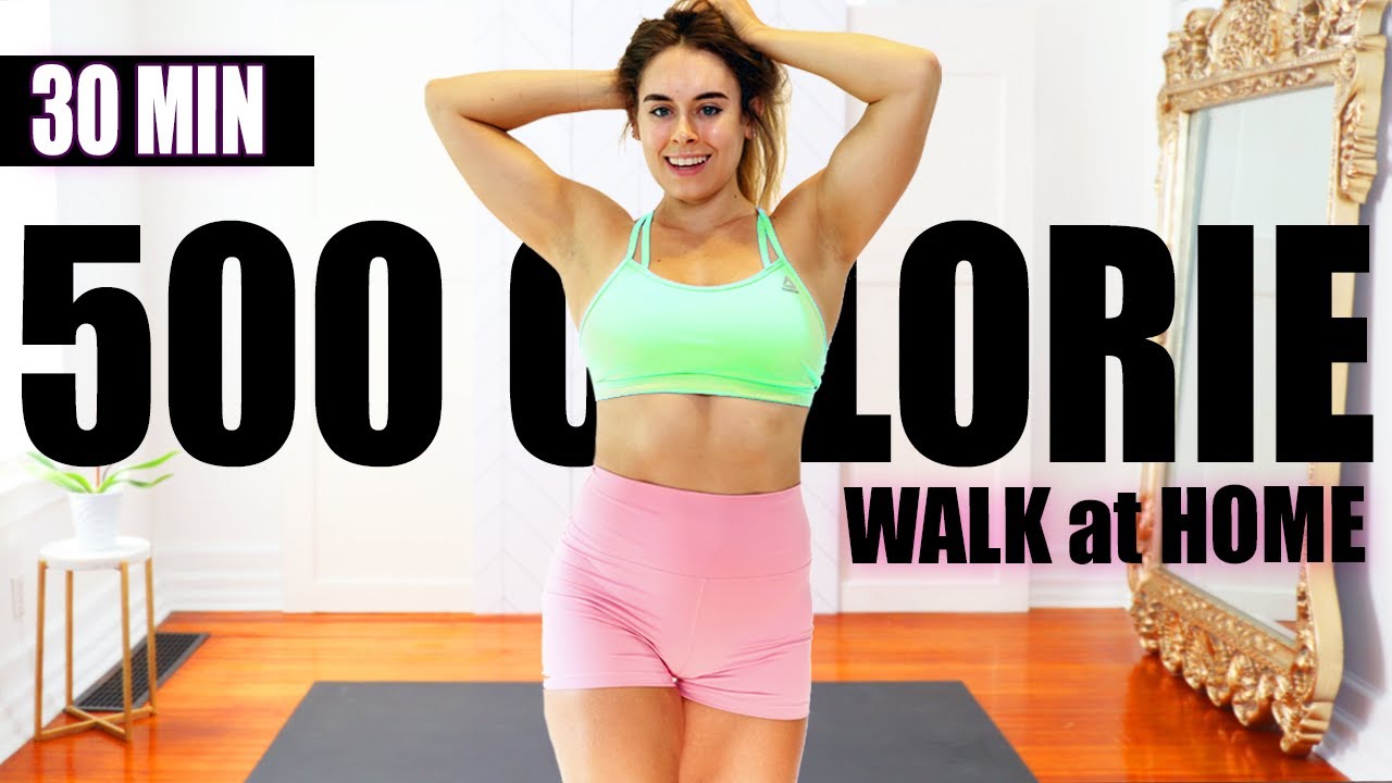 500 CALORIES in 30 MIN: FUN & SWEATY INDOOR FAST WALKING WORKOUT | BELLY FAT BURNING WALK at HOME