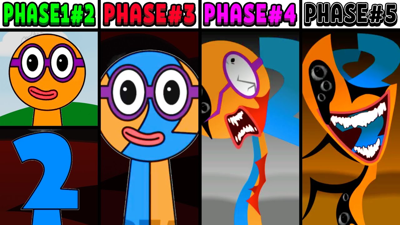 All Phases in New Incredibox Sprunki Oc of Number 2: From Phase 1 to Phase 5