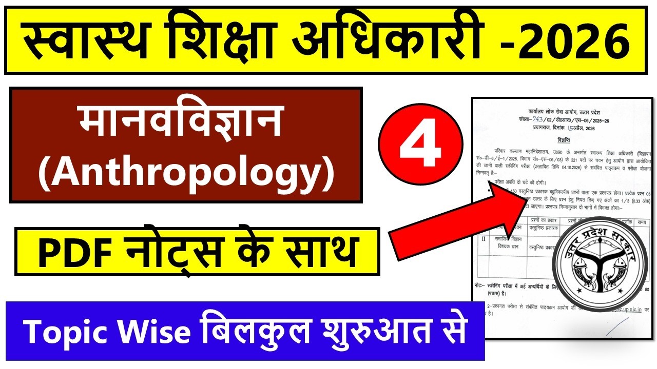 Anthropology for HEO 2026 | UPPSC HEO Best batch | HEO Class | HEO Class | Target Study IQ HEO