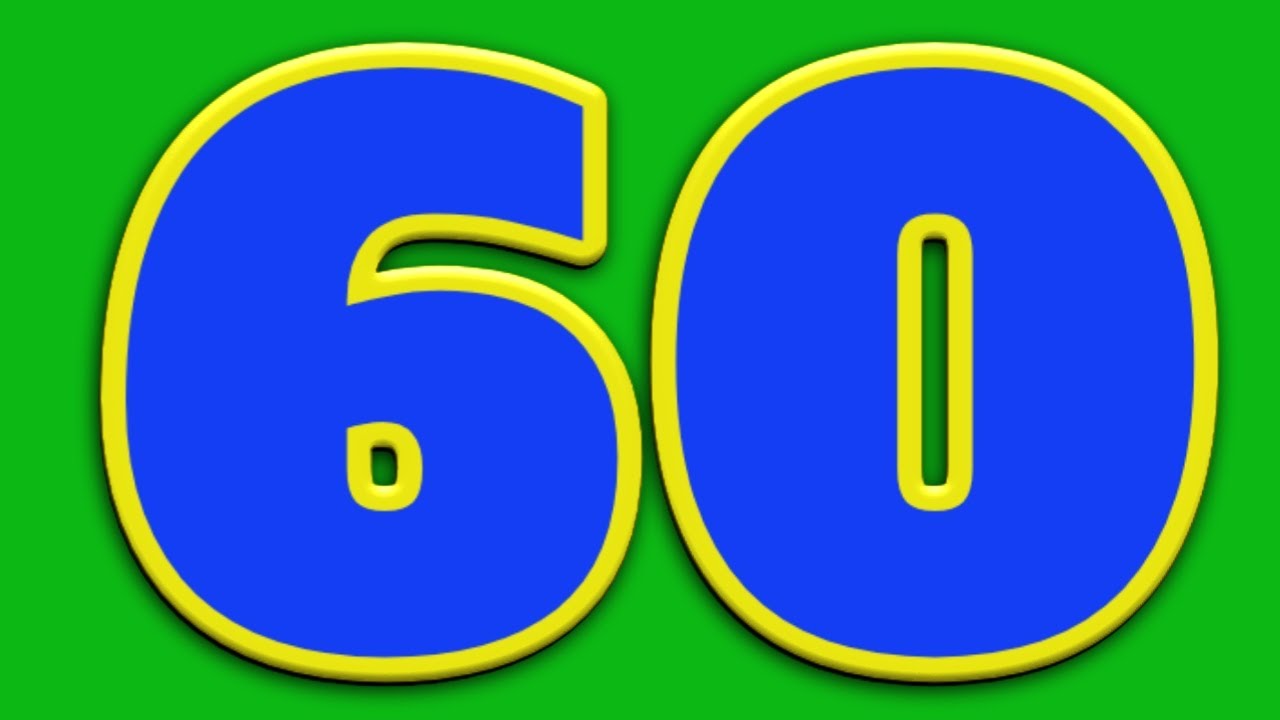 60 seconds countdown timer with alarm #timer #countdown #greenscreen
