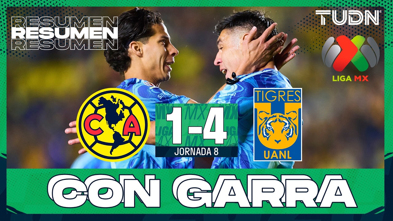 Resumen y goles - América 1-4 Tigres | Liga MX - J8 CL2026 | TUDN