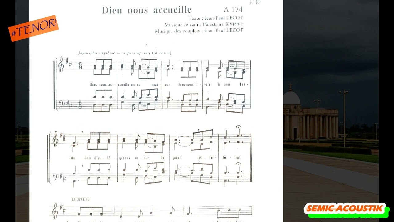 apprendre voix ténor Dieu nous accueille