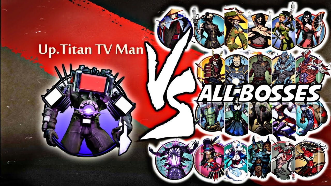 Shadow Fight 2 New Titan Tv Man Vs All Bosses
