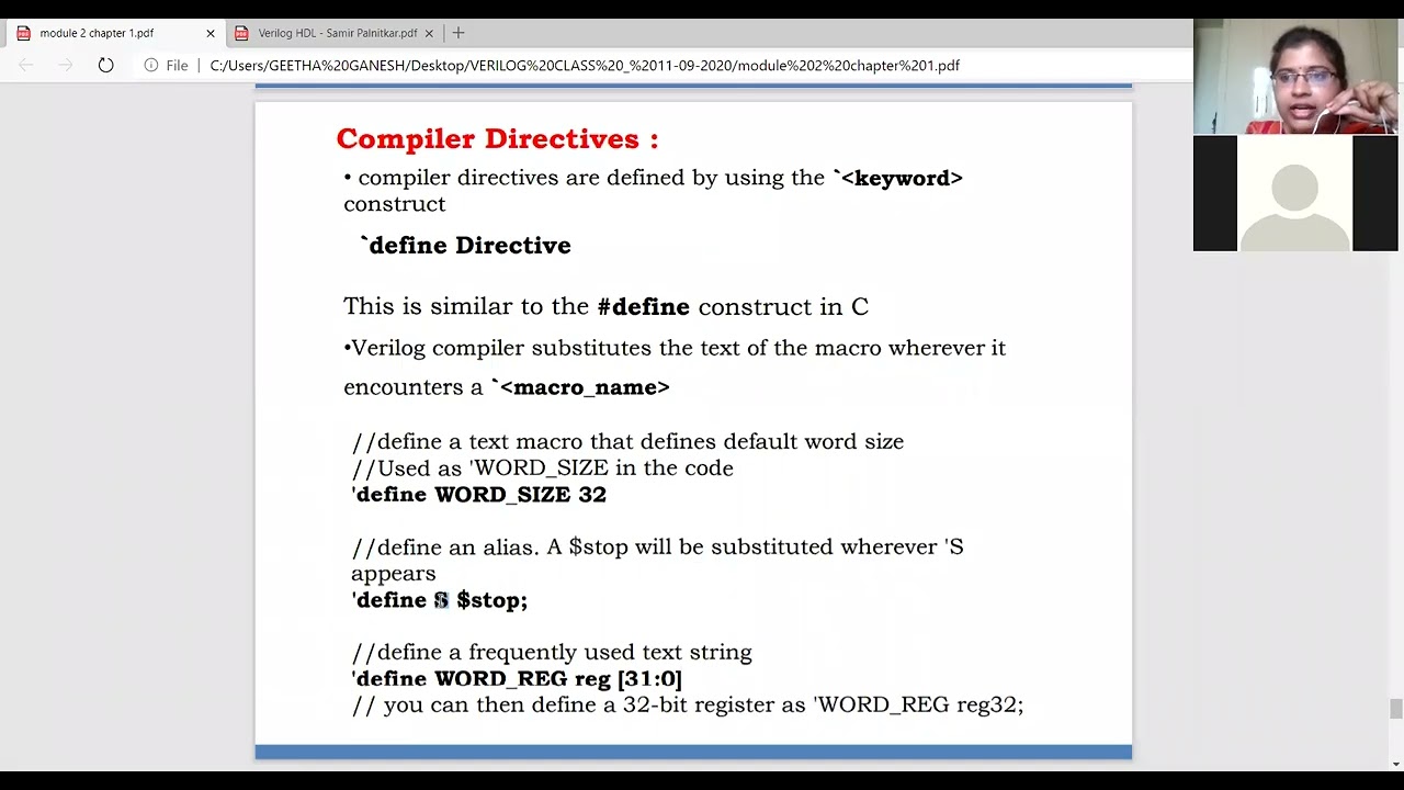 PART 2   VERILOG CLASS   25 09 2020