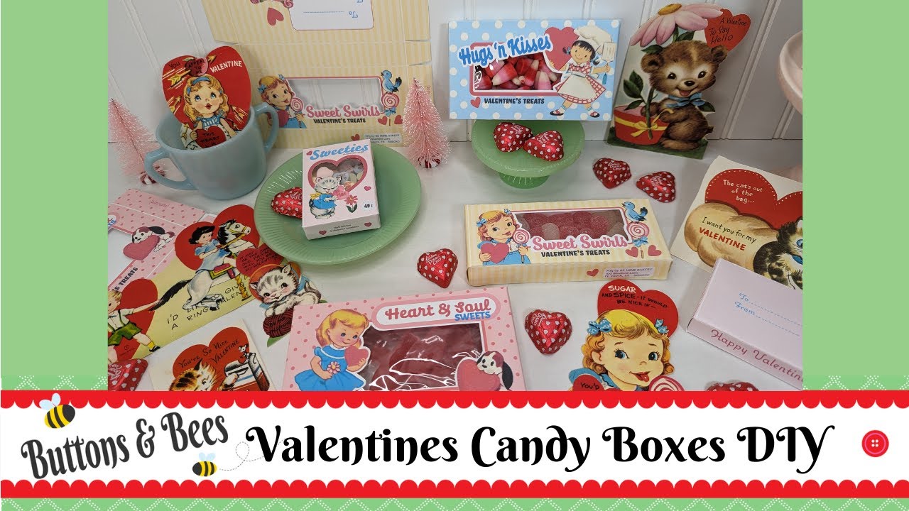 Vintage Valentines Inspired Candy Box Cover Tutorial DIY Craft