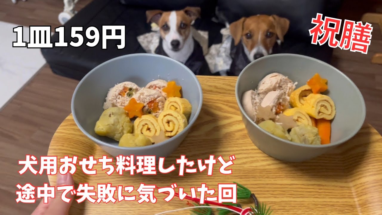 【犬用おせち】料理スキルレベル3から、失敗を経験しレベル4にランクアップした日