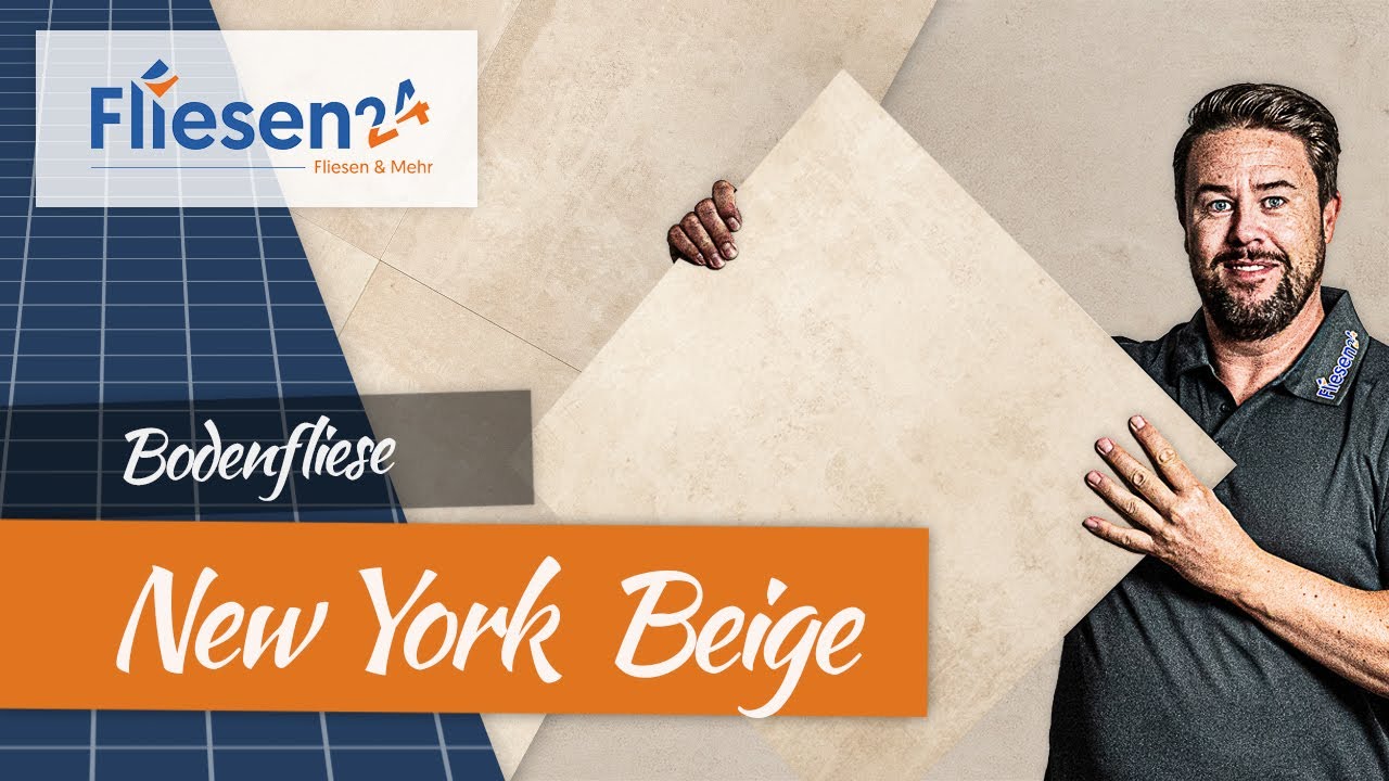 Bodenfliese | New York Beige | Betonoptik mit Slip-Stop Effekt