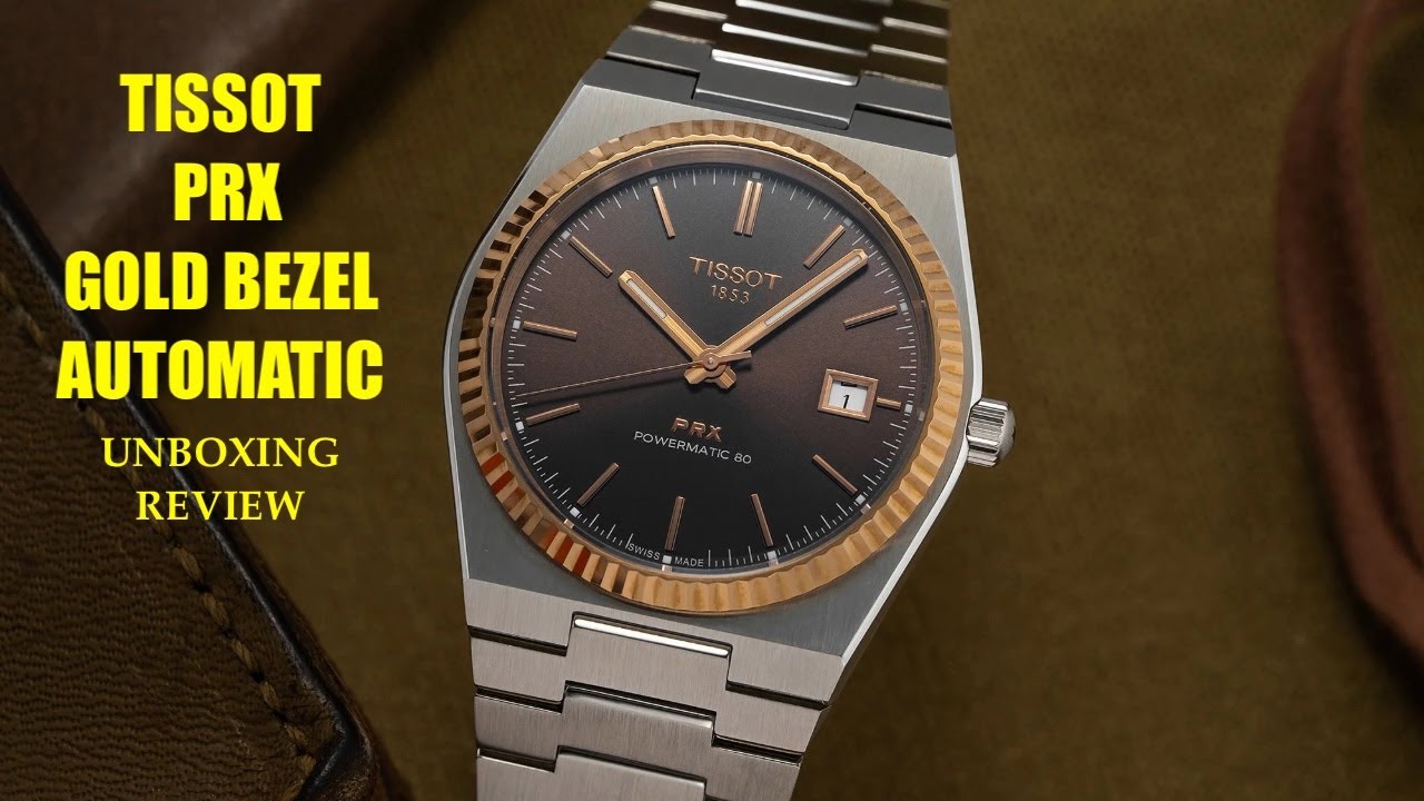 Tissot PRX Powermatic 80 Gold Bezel Automatic T931.407.41.291.00 Watch | Review Valjoux Relogios