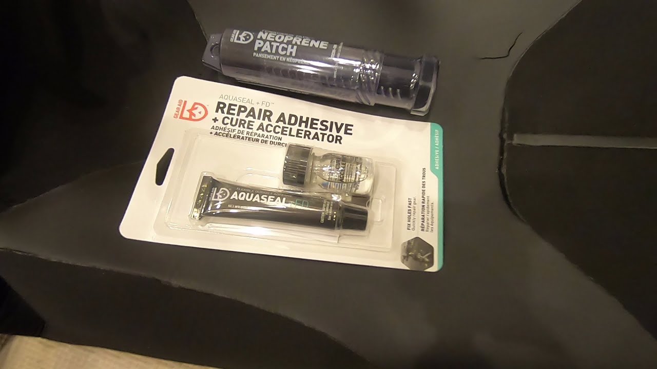 How to Repair a Wetsuit with Gear Aid Aquaseal Repair Adhesive and Gear Aid Neoprene Patch 