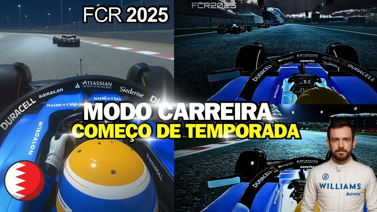 FCR 2025 - MODO CARREIRA #01 - WILLIAMS SURPREENDE NO GP DO BAHREIN