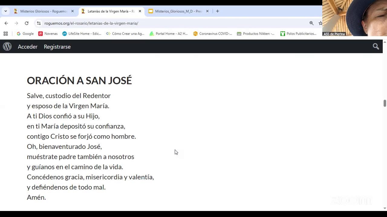Rezo diario del Santo Rosario