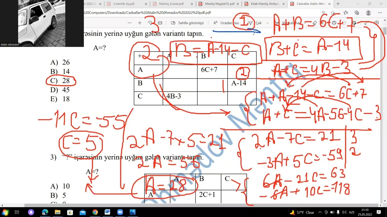 Cədvəllər mövzu izahı-2 ( DQ, Magistr2022)