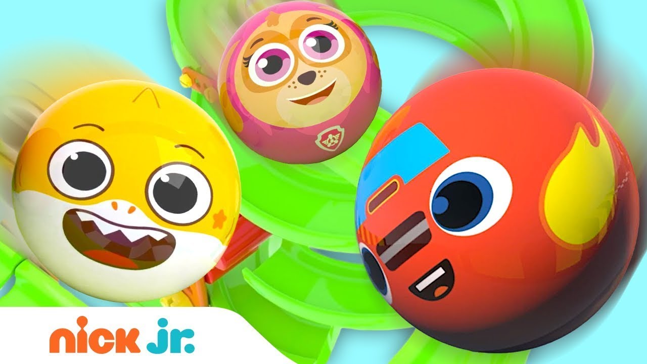 Marble Race Runners Challenge 🏁 w/ PAW Patrol, Blaze & Baby Shark! | Nick Jr.