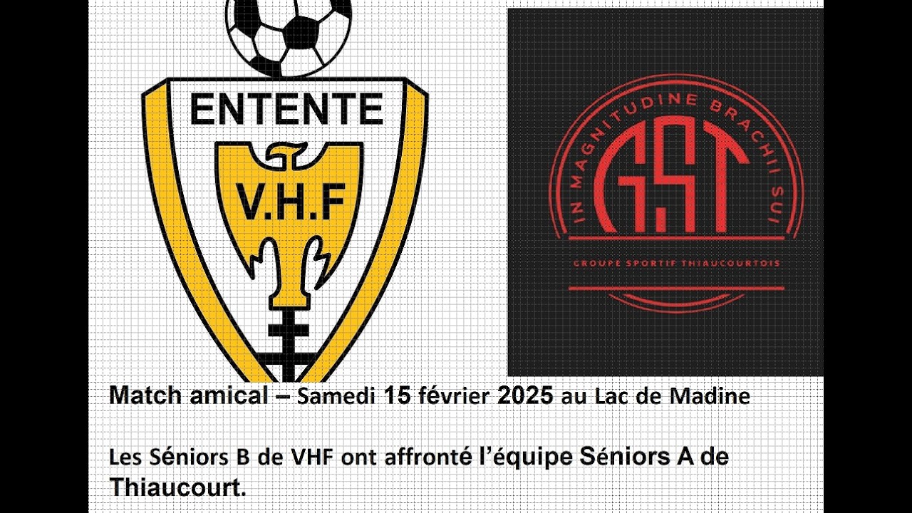 Match amical – Samedi 15 février 2025 sur le terrain synthétique.