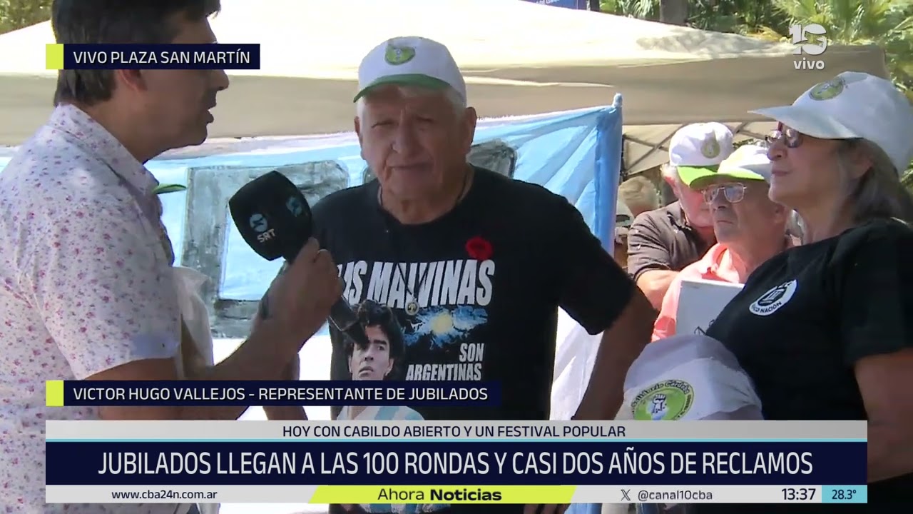 Jubilados alcanzaron las 100 rondas y casi dos años de reclamos en la plaza San Martín