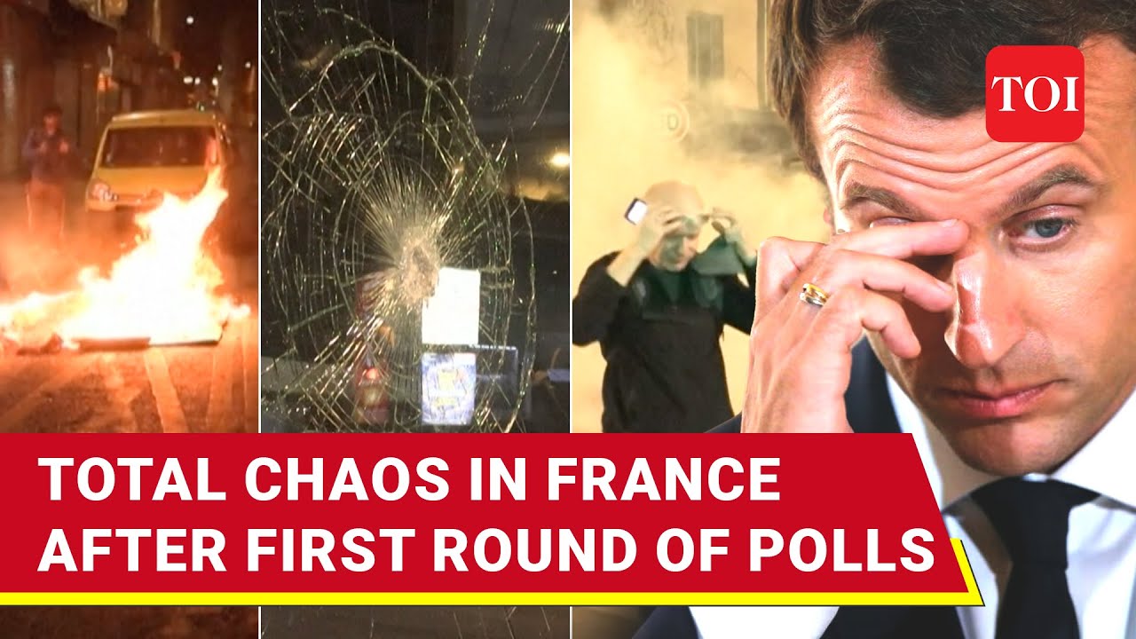 France Slips Into Chaos As Protests Erupt After First Round Of Polls; Macron Suffers Big Blow