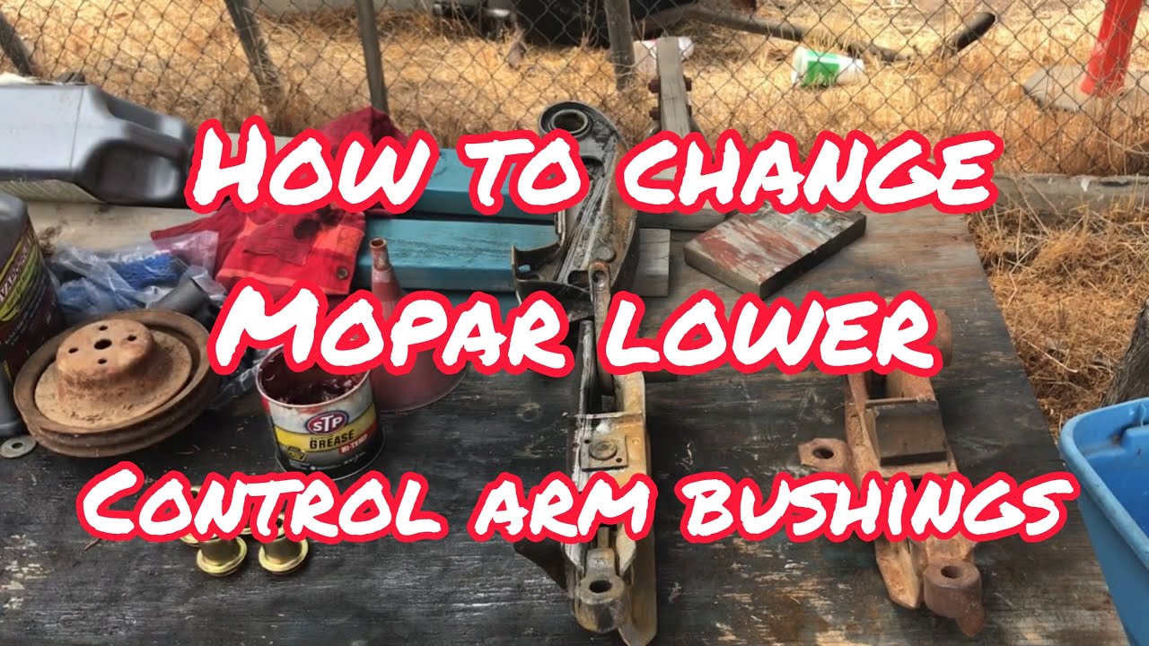 How to Change Mopar lower control arm bushings. Warning! Explicit language at the end.