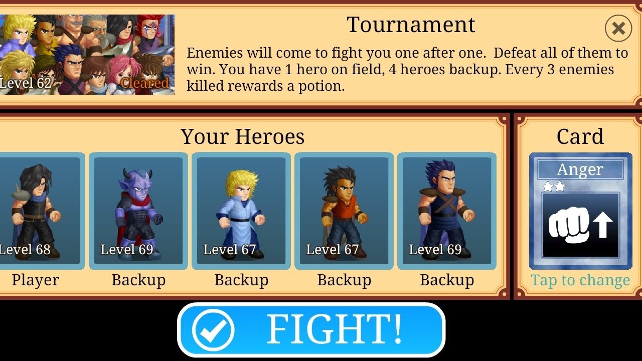 Hero fighter x act 6 tournament [Eason].