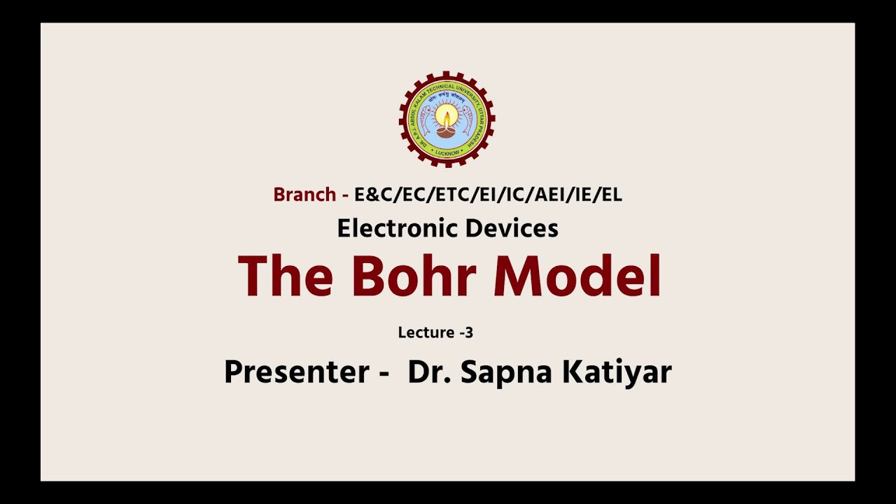 Electronic Devices, The Bohr Model | AKTU Digital Education