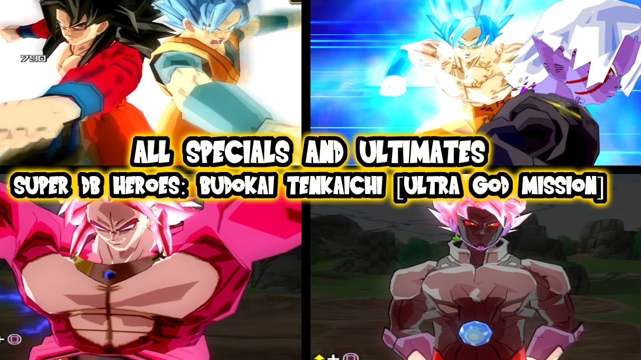 All Characters Specials & Ultimates | Super DB Heroes: Budokai Tenkaichi (Ultra God Mission)