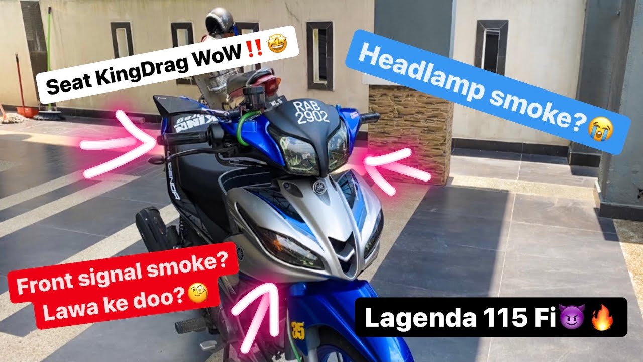 TUTORIAL PASANG HEADLAMP , FRONT SIGNAL & SEAT KINGDRAG LAGENDA 115Fi