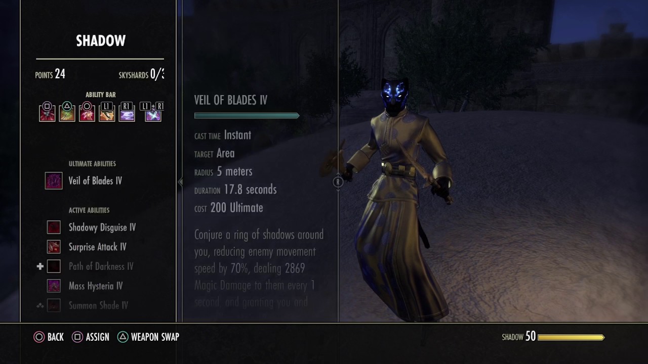 Stamina Nightblade PVE DPS Build (One Tamriel)