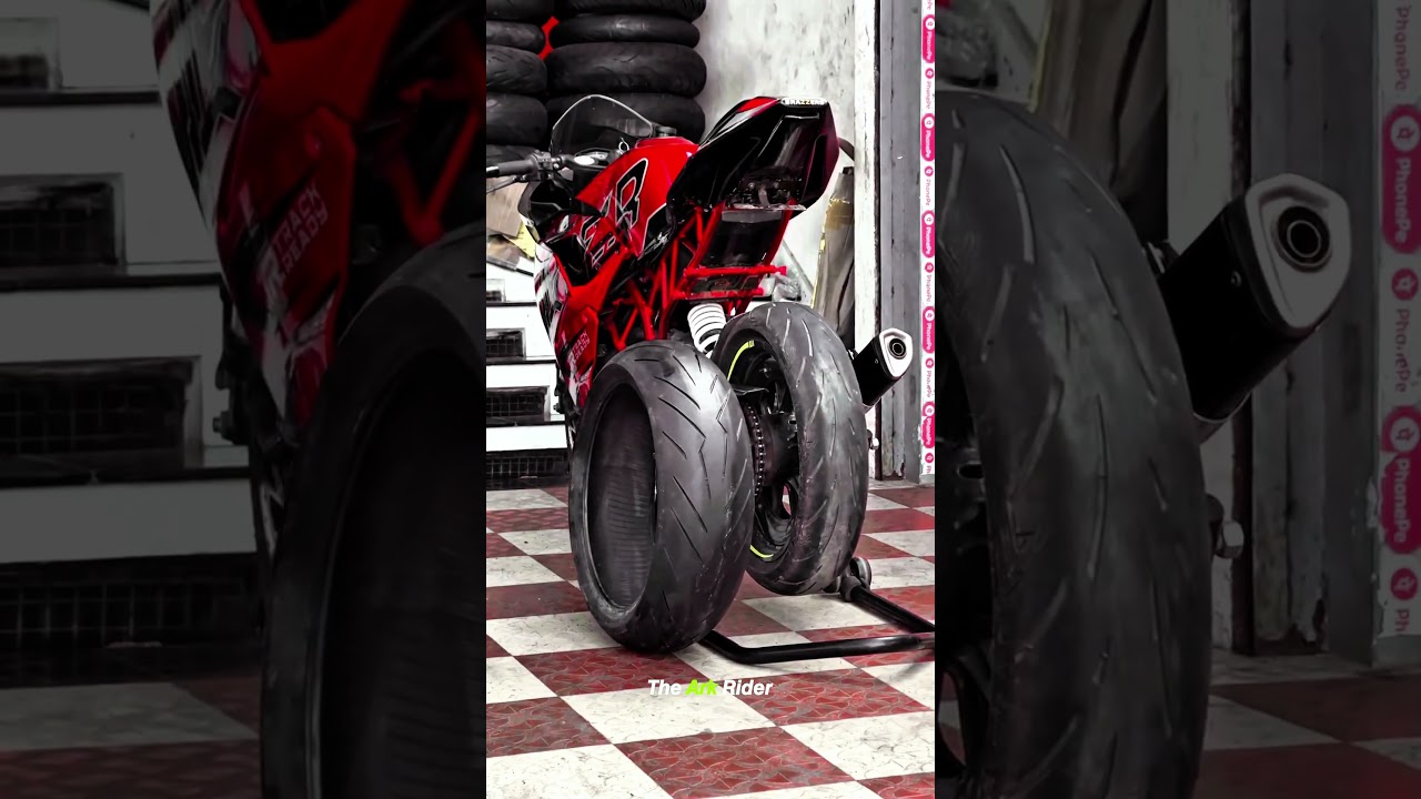 New 190mm tyre for RC 200 😻💥 Ktm modified 🍒⚡ #rc200 #ytshorts #shorts #viralshorts