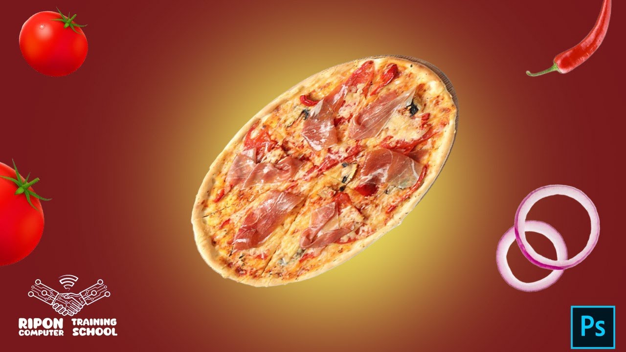 Pizza Poster Design | Adobe Photoshop | Ripon Computer Training School  #Ali_Ahammed_Ripon