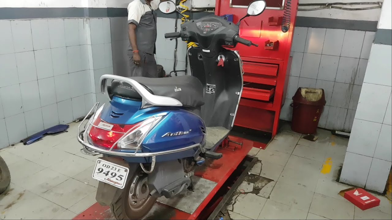 Honda  activa 4g  2nd servicing full video with cost