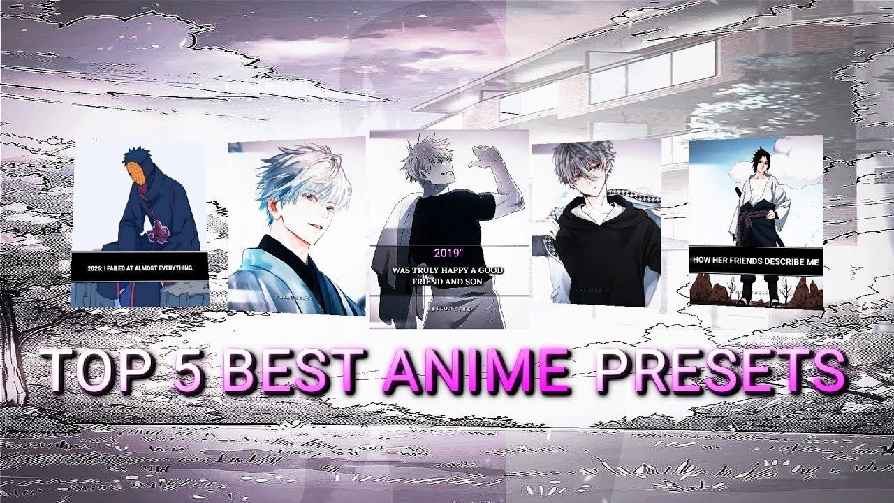 Top 5 Best Anime Presets ✨🥀| [XML File + QR CODE] | Alight Motion ➡️📱