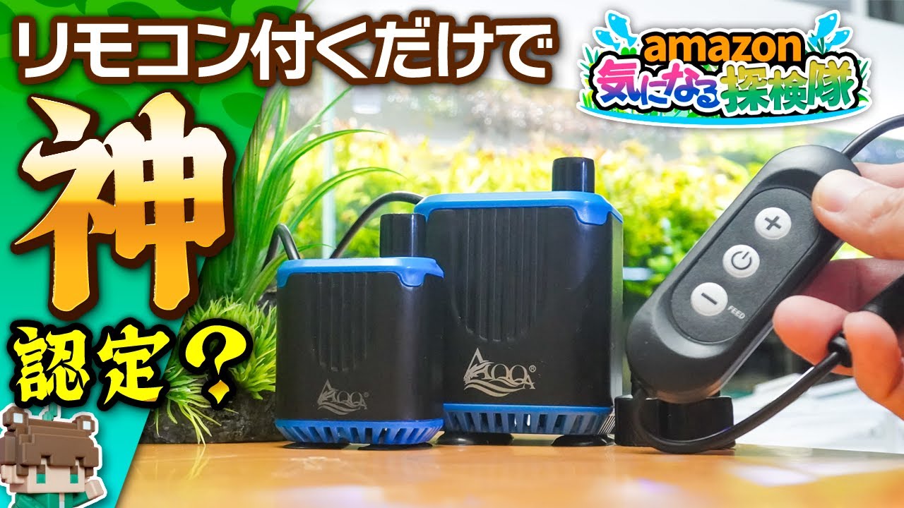 リモコンが神便利！流量調節やオンオフのできるAQQA水中ポンプをレビュー【Amazon気になる探検隊】【ビバアクア】#アクアリウム #熱帯魚