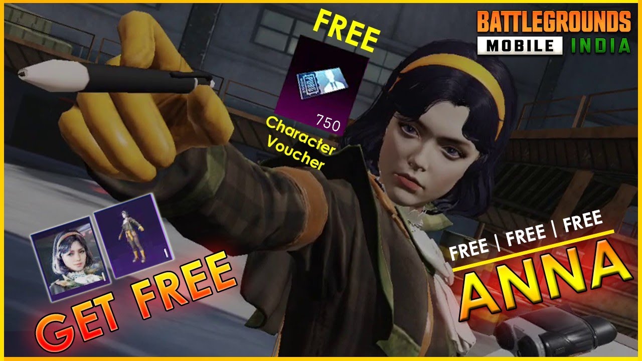 FREE ANNA CHARACTER | 750 CHARACTER VOUCHER | ANNA CHARACTER FRIST LOOK  | BGMI NEW CHARACTER
