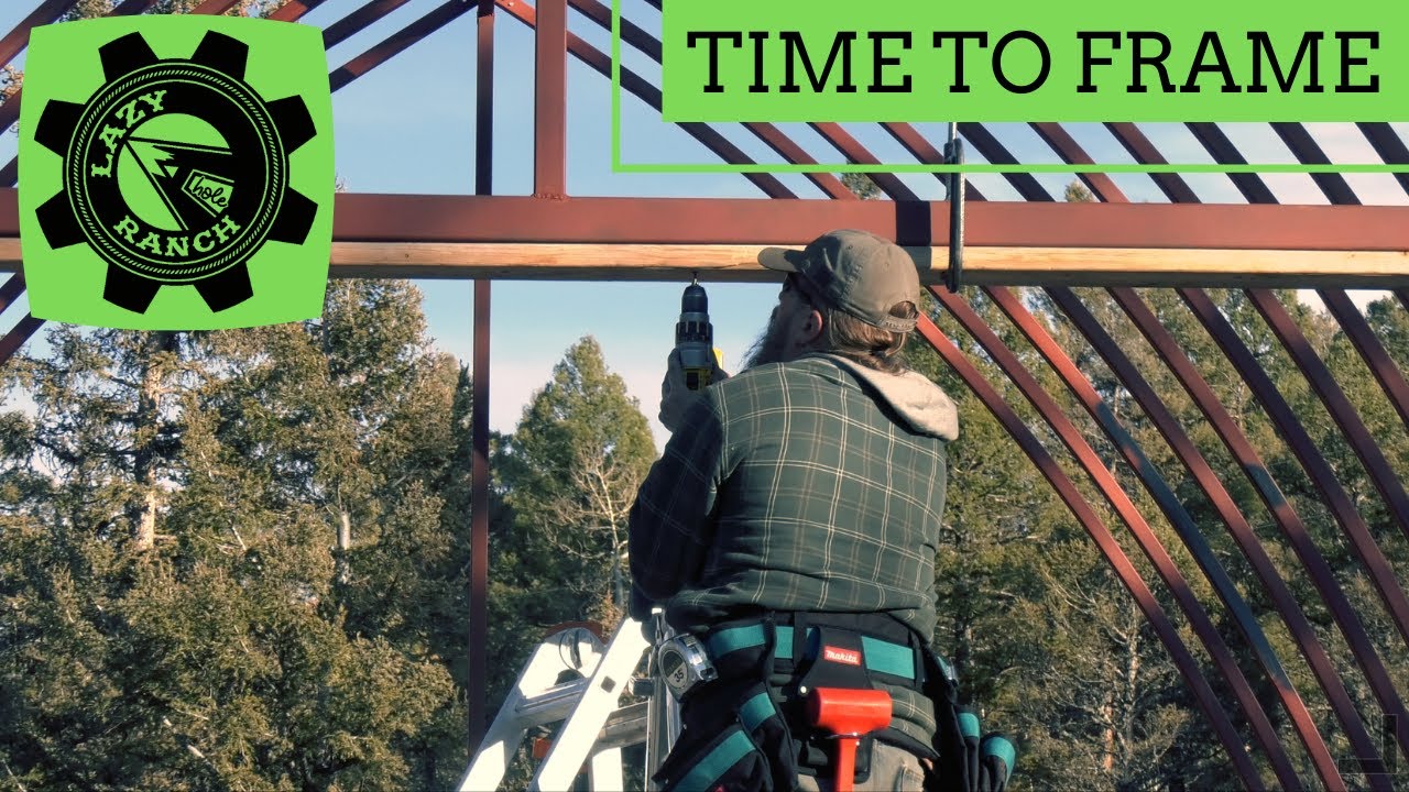 Laying Out The Framing For The Arched Cabin