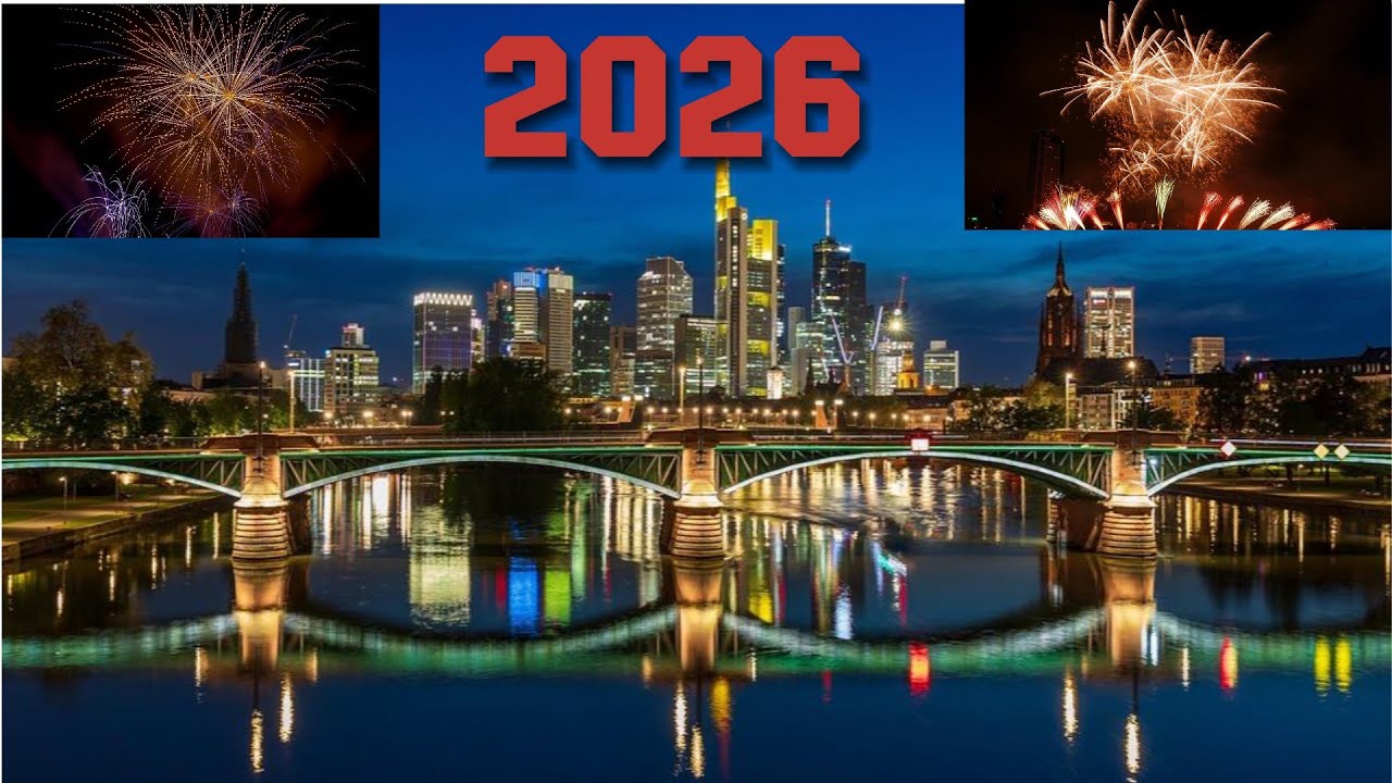 Frankfurt 2026 New Year Celebration. Most Beautiful Firework in Germany #frankfurt #newyear #germany