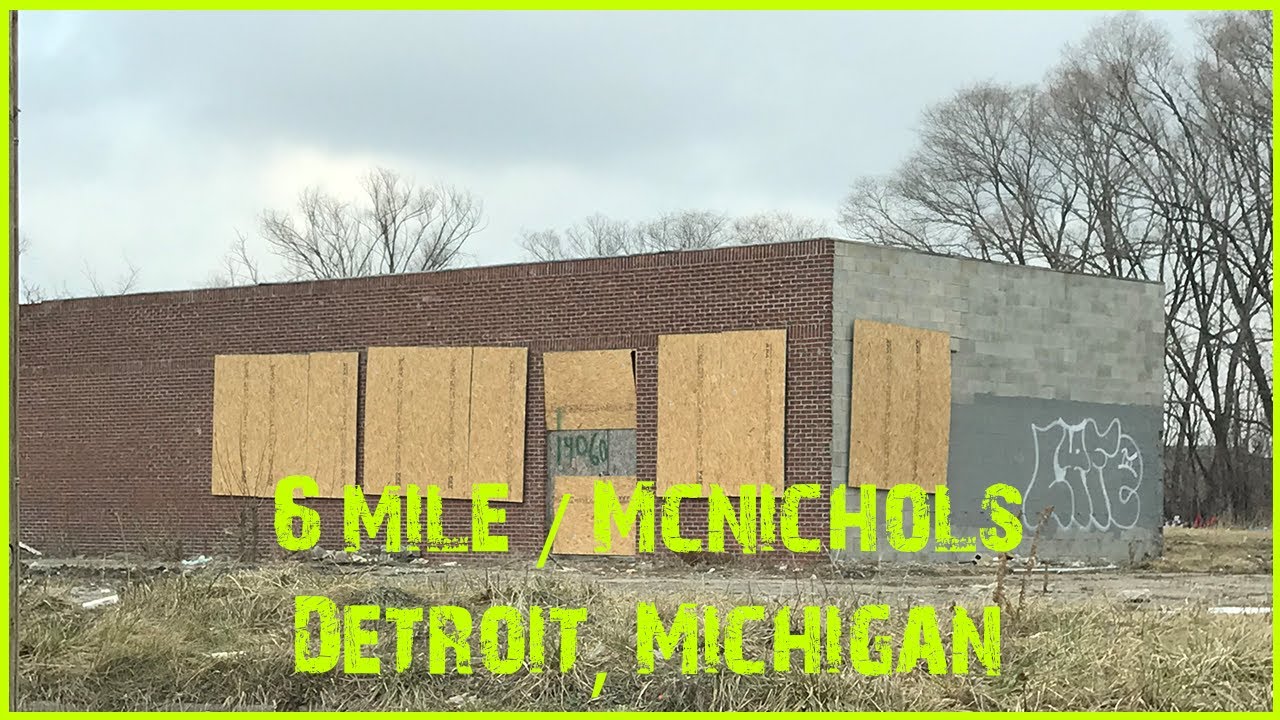 6 Mile Rd/McNichols Rd, Detroit, Michigan 4K. From Hood To Country.