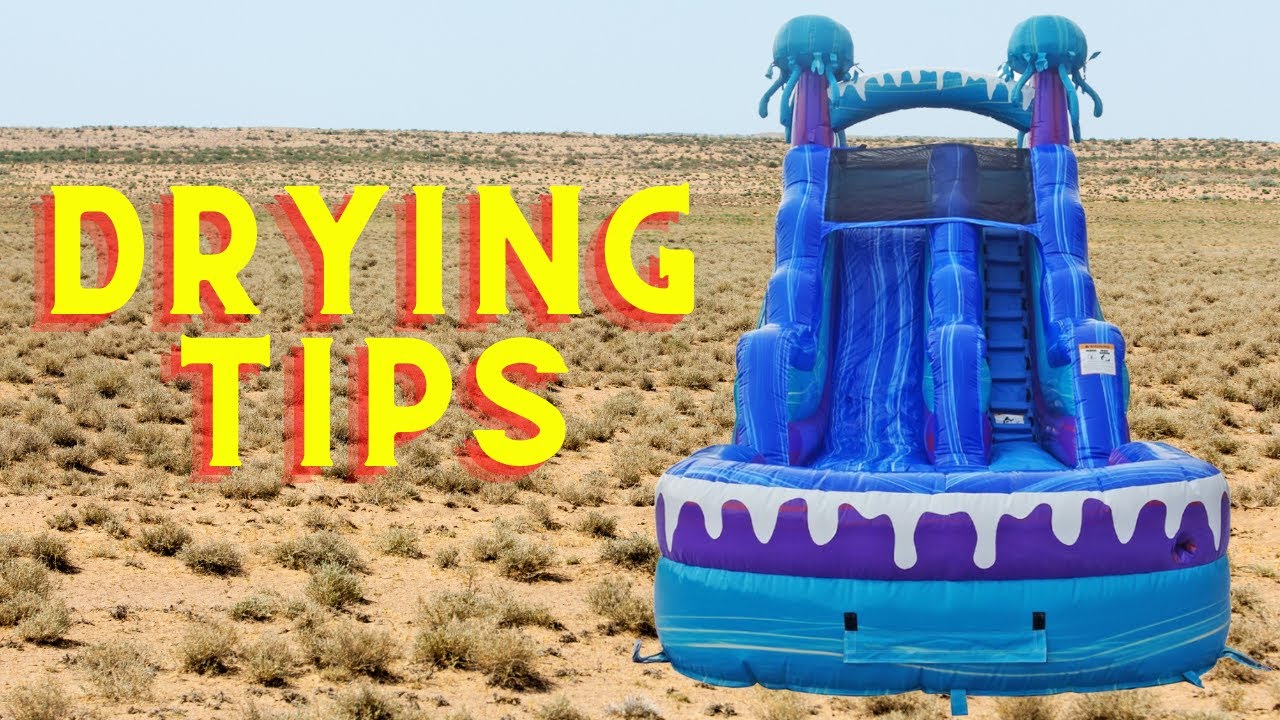 How to dry a water slide
