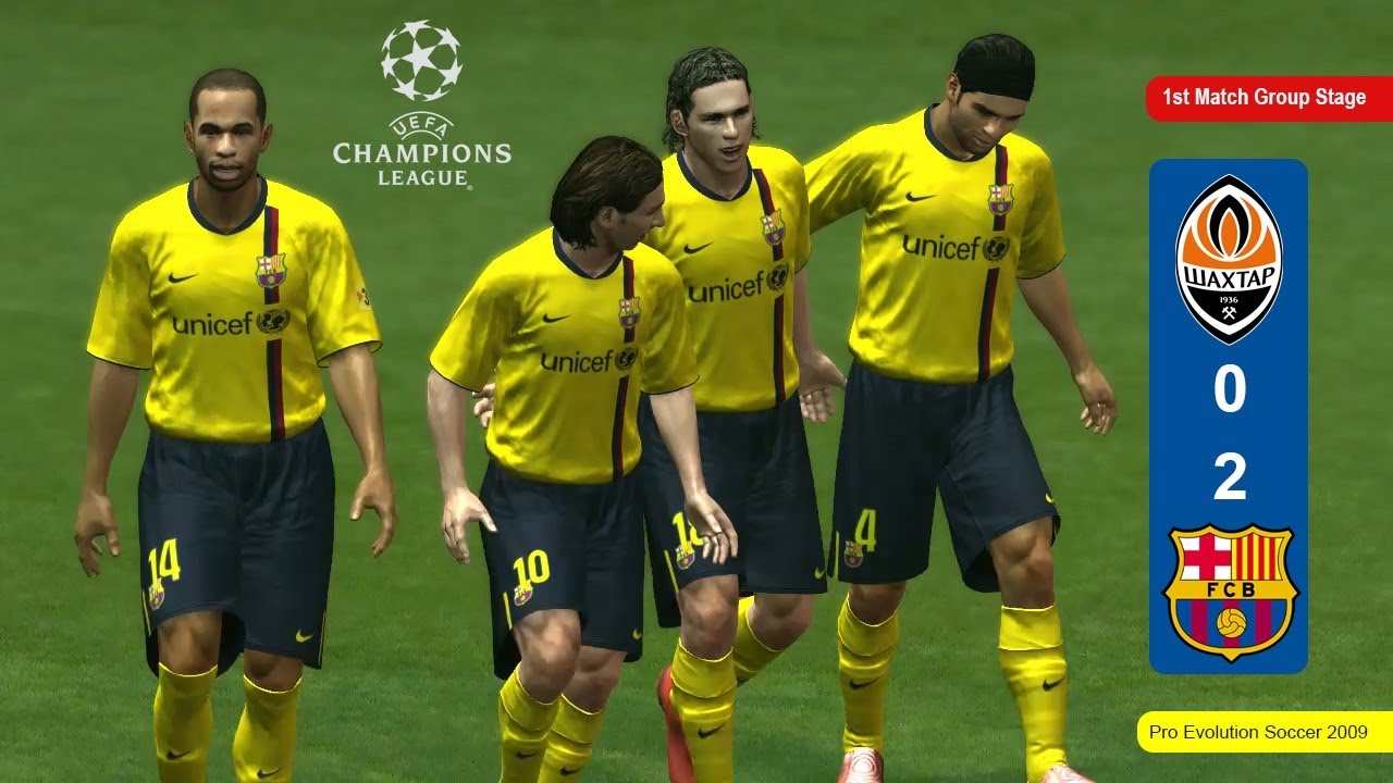 KEMENANGAN PAHIT BARÇA! Shakhtar 0-2 Barcelona, Milito Cetak Gol Spektakuler, Messi Cedera! PES 2009