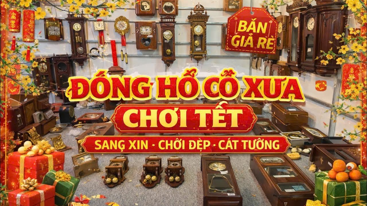 ĐỒNG HỒ CỔ CHƠI TẾT - TÍCH TÍCH TÀI LỘC CẢ NĂM