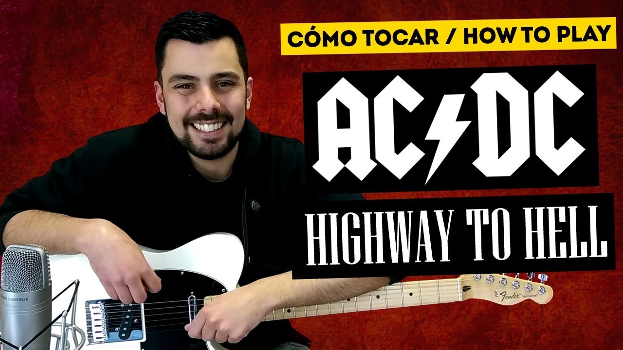 Cómo tocar HIGHWAY TO HELL AC/DC Tutorial Guitarra COMPLETO + SOLO Tablatura | Marcos García