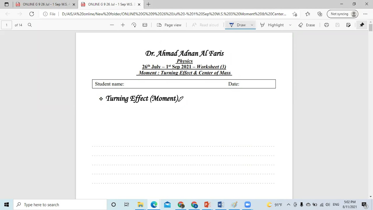 Past papers ideas & questions about moments & center of mass. O Level Physics by: Dr. Ahmad Al Faris