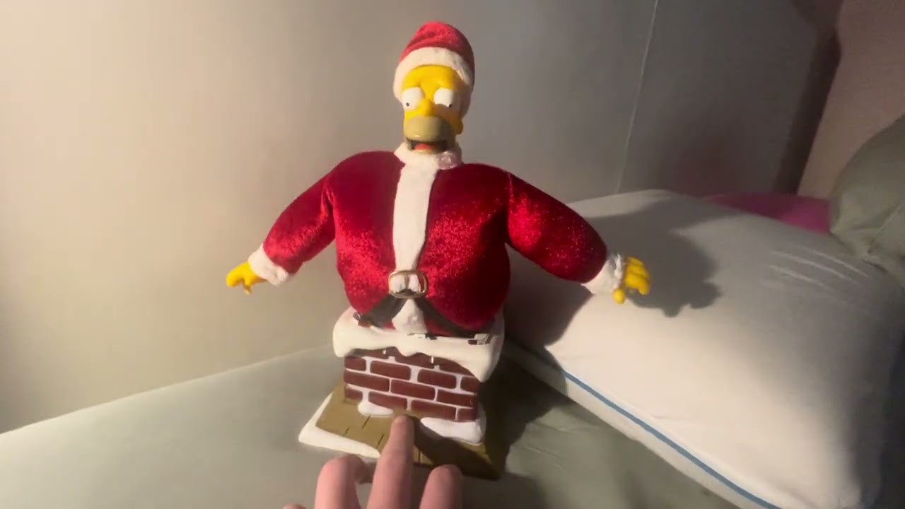Gemmy Santa Homer Stuck In Chimney 