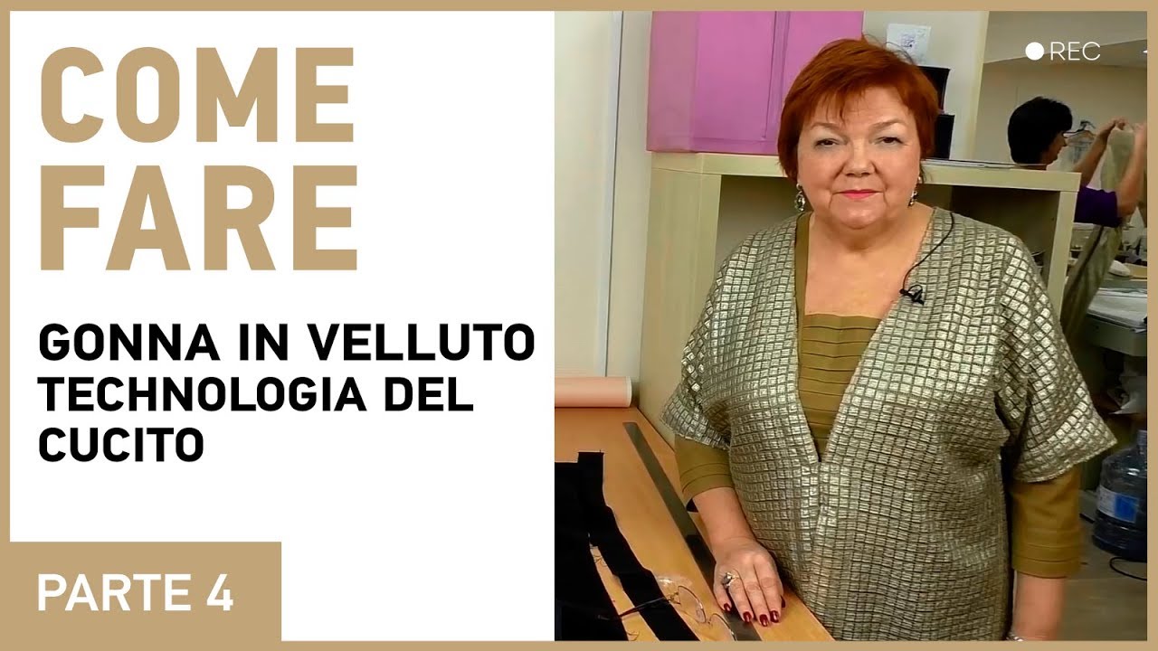 Gonna in velluto per donne con bacino piccolo. Impariamo a lavorare con il velluto.  Parte 4