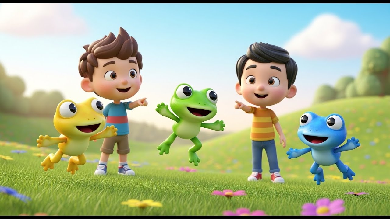 Three Little Toy Frogs Hop Hop Hop 🐸 | Nursery Rhymes for Kids & Baby Songs
