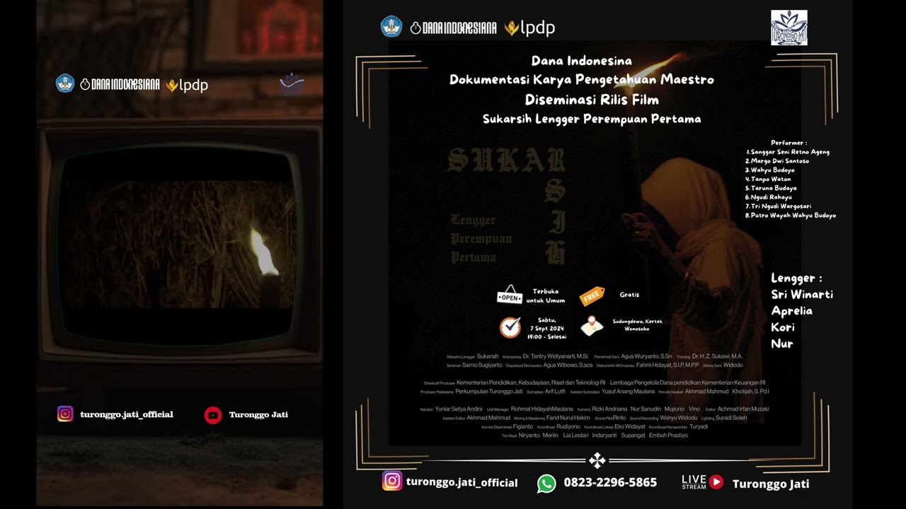 Flayer Diseminasi Rilis Film Sukarsih, Lengger Perempuan Pertama