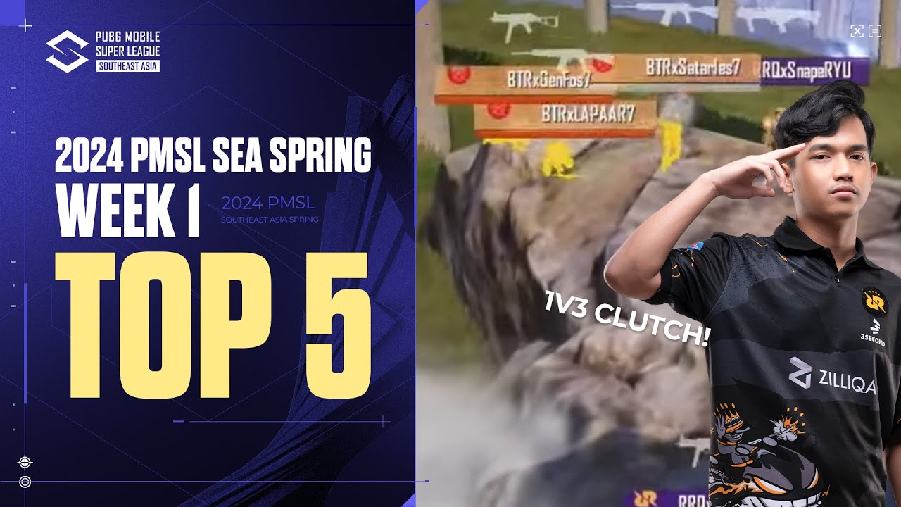 ADIKLUQ Masih CLUTCH 1v3 - Counter DBS😎 | TOP 5 Moments Week 1 liga PMSL SEA Spring 2024