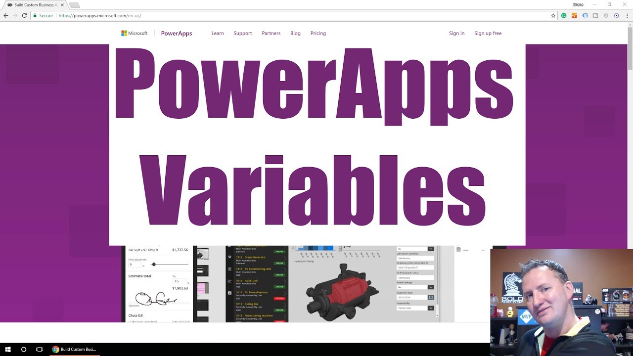 Введение в переменные PowerApps