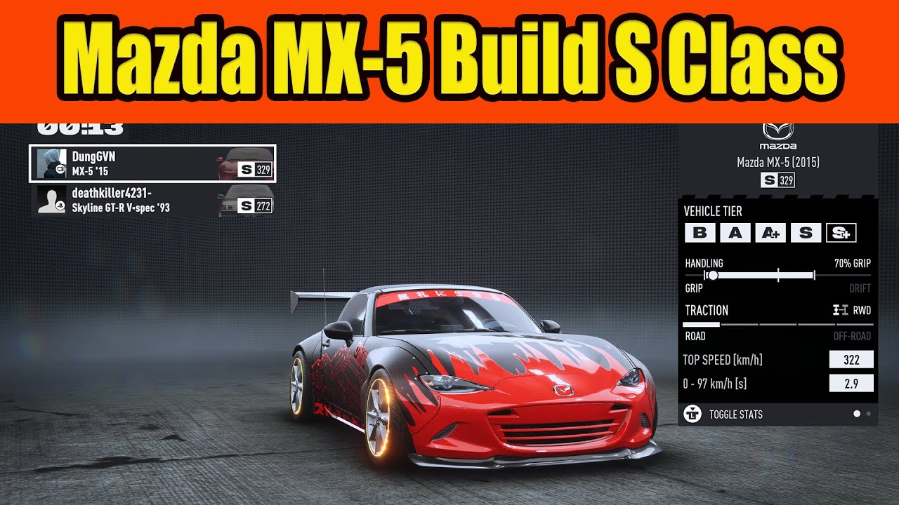 Mazda MX-5 (2015) Build S Class in Need For Speed Unbound