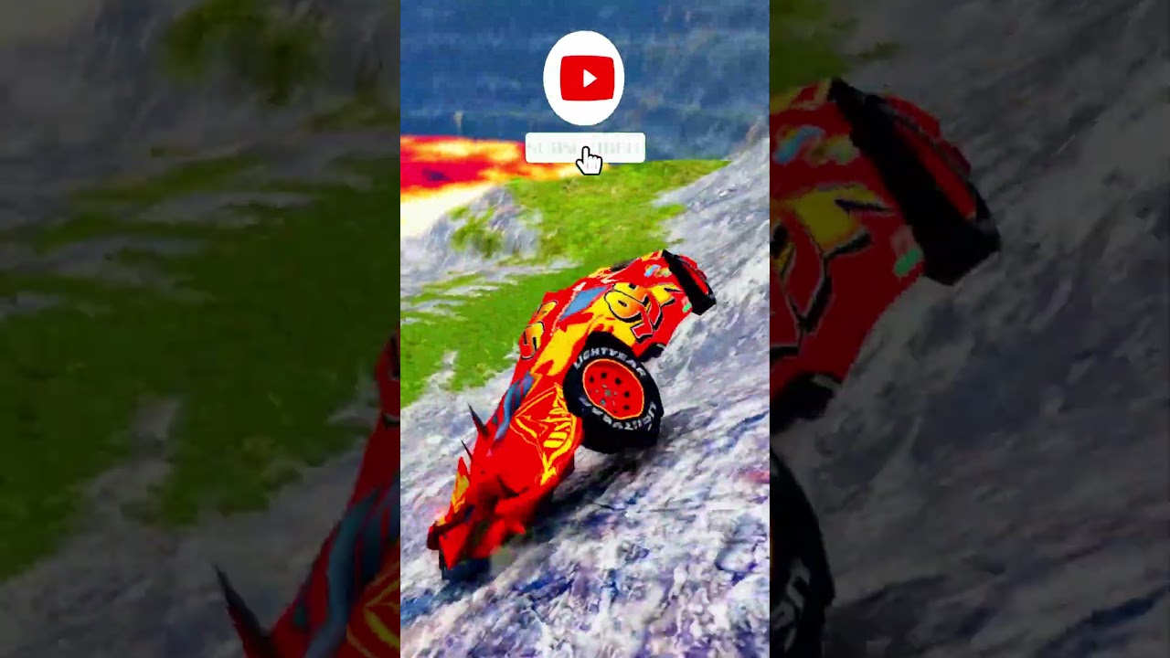 McQueen vs Hydraulic Crush #332 | BeamNG.Drive Gameplay  #beamng #experiment #mcqueen #jump