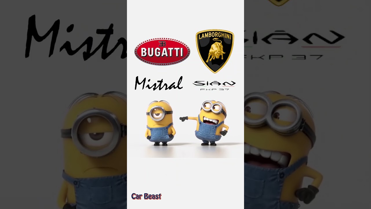 Bugatti Mistral vs Lamborghini Sian minions style #funny #car #tiktok #asmr #fyp #status #bugatti